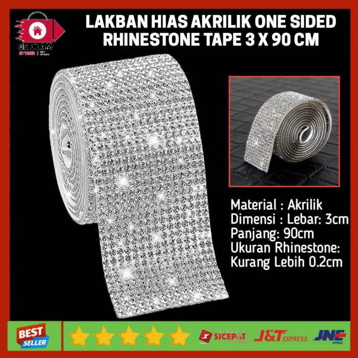 

Isolasi Lakban Hias Akrilik One Sided Rhinestone Tape 3 x 90cm Solatip