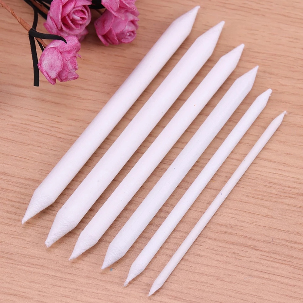 LANFY Painting Tool Smudge Stick Drawing Tool White Drawing Pen Blending Stick Tortillon Art Supplies Rice Paper Sketch Double Head Stump Sketching Pencil/Multicolor