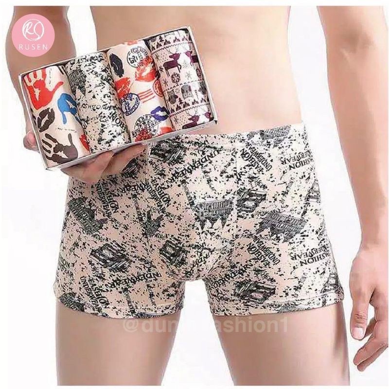 Boxer Pria Celana Dalam Terbaru isi 4pcs/box