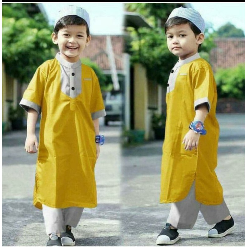 COD/KOKO FAHRI ANAK TERBARU /BAJU NGAJI ANAK/SETELAN KOKO 1-10 TAHUN