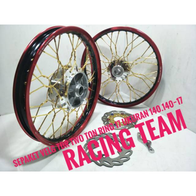 Sepaket velg tdr jari jari kepang/ pelintir buat motor jupiter z - vega lama - vega r plus cakram