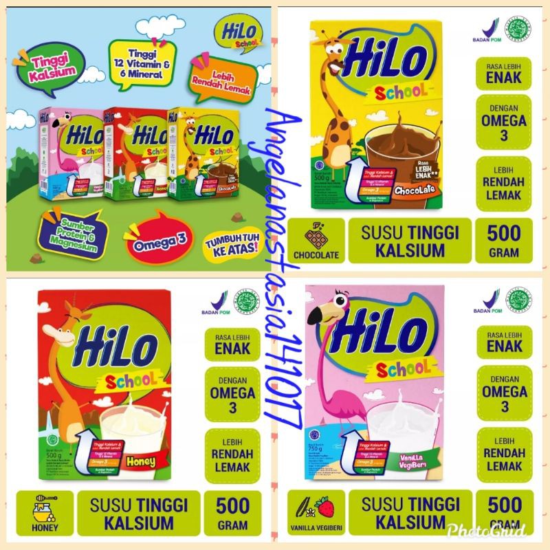 

Hilo School Chocolate Coklat Honey Vanilla Vegiberi 500Gram 500Gr/hilo school 500gram 500 gram