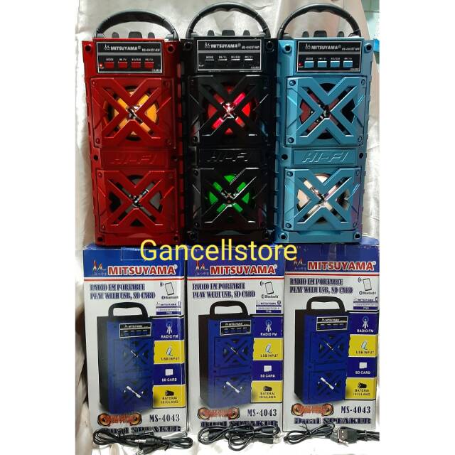 Speaker Bluetooth Mitsuyama MS-4043 / Speaker Bluetooth / Speaker Multifungsi
