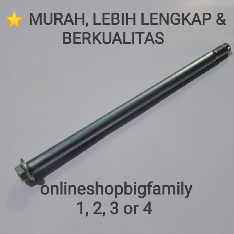 AS RODA BELAKANG GL PRO/MEGA PRO (DIAMETER 12MM, PANJANG 28CM)