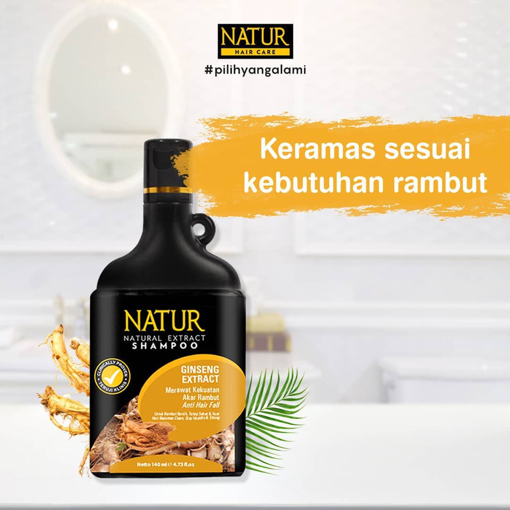 NATUR Hair Care Series (BPOM) Shampo, Tonic, Mask dll