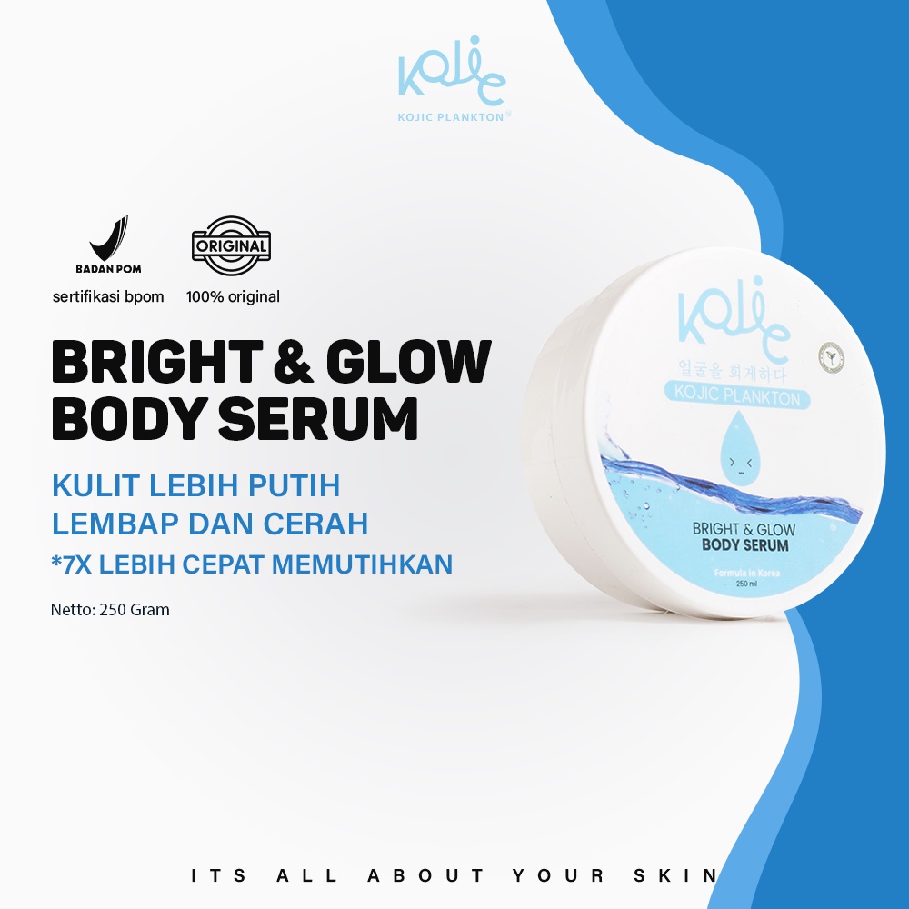 Kojic Plankton Bright &amp; Glow Body Niacinamide  Serum Terbaru | KOJIC BY PLANKTON NR Glow Crystal Bright Serum Original Mencerahkan Wajah Mengatasi Kulit Kering &amp; Kusam BPOM Body Serum Go to Bright by Kojic Plankton Opium Ultra Bright &amp; Glow Solution Body