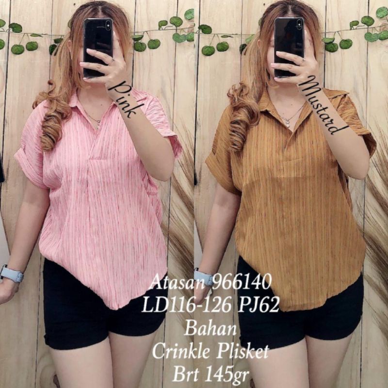 ATASAN BLUS WANITA KRINKLE PLISKET