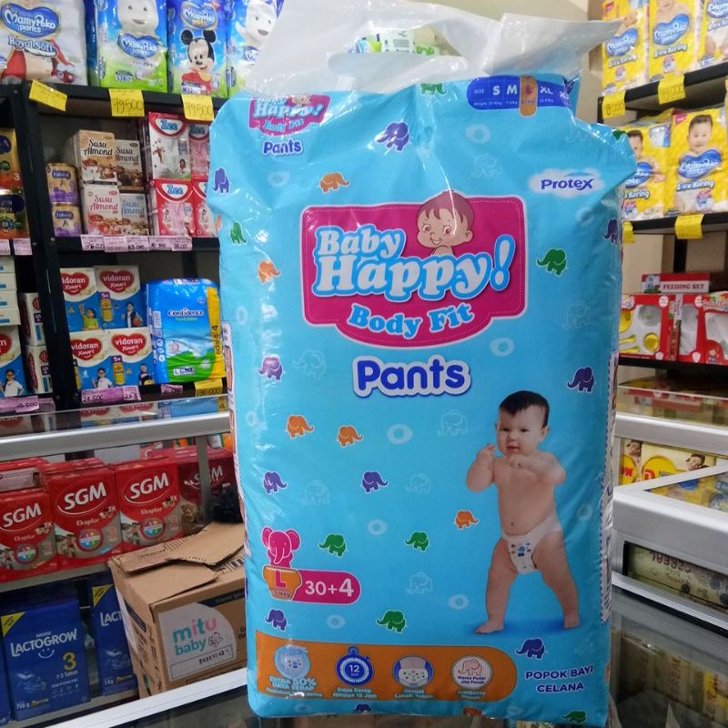 BABY HAPPY BODY FITS PANTS M34,L30,XL26,XXL24