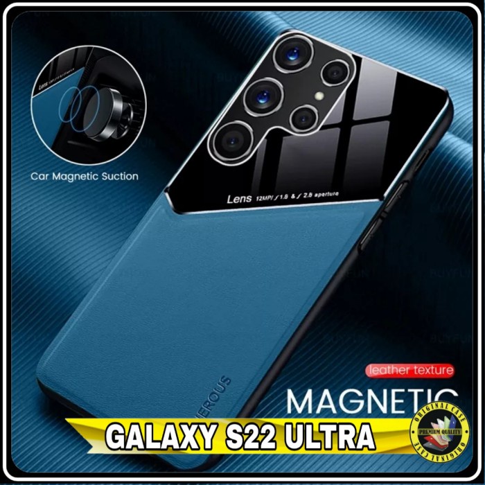 Casing Samsung Galaxy S 22 S22 Ultra Leather PLEXIGLASS Original