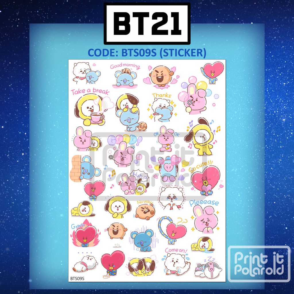 

STICKER A5 Sweet Talkers UNIVERSTAR BT21