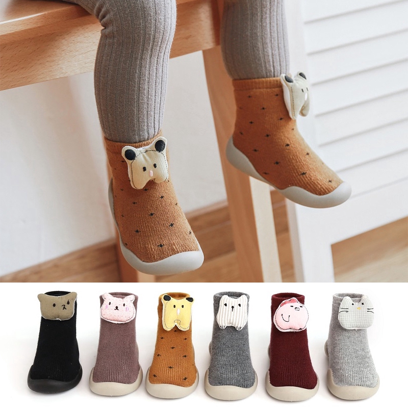 Baby Infant Cute Toddler Shoes Non-Slip Waterproof Soft Bottom Thick Floor Socks