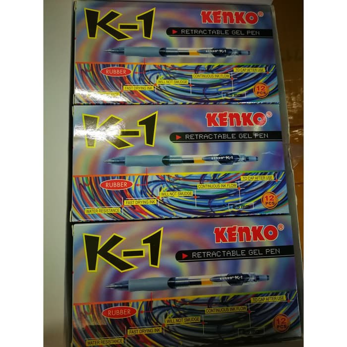 

Promo PEN GEL KENKO K1 / PULPEN KENKO CETEK [LUSIN] - Hitam Keren