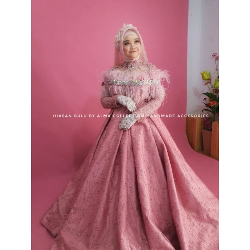 (COD) Hiasan bulu full diamond blink mutiara