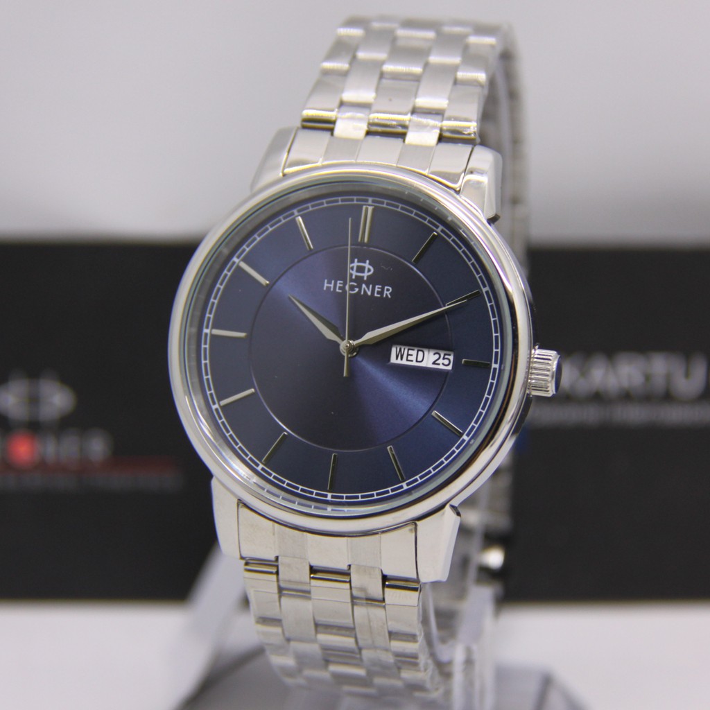 HEGNER 5049 PRIA ORIGINAL JAM TANGAN COWOK ARLOJI COWOK TALI STAINLESS