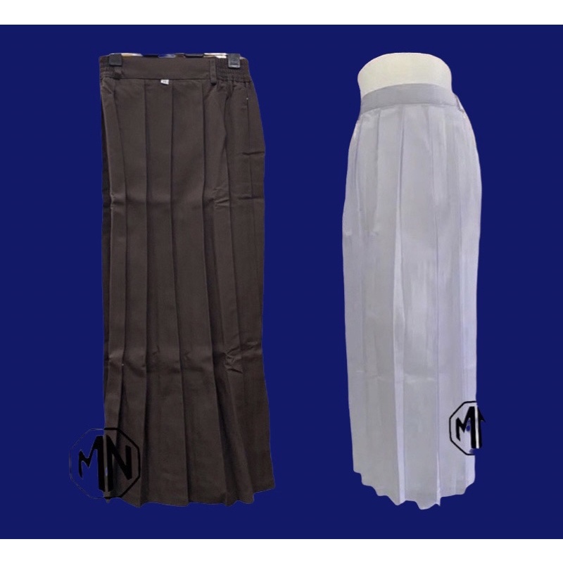 Rok Rempel Panjang SMP/SMA  Pramuka & Putih Famatex Asli resleting&kancing YKK