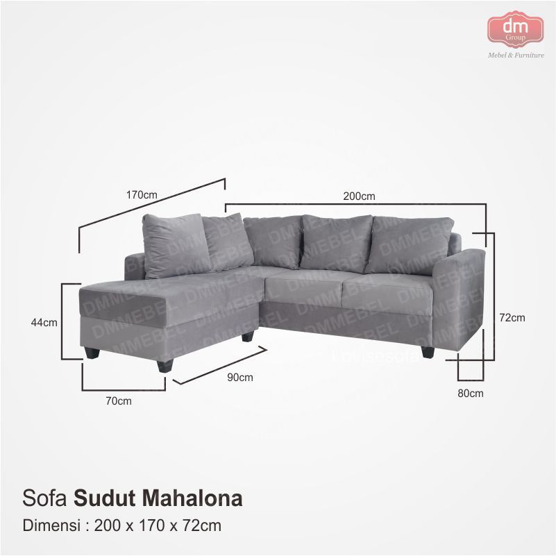 Sofa Minimalis Sofa Sudut MAHALONA - DM Mebel