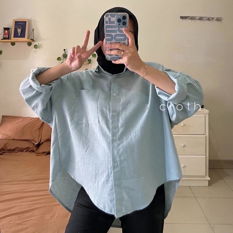 Kemeja wanita Oversize linen / Olivia Shirt