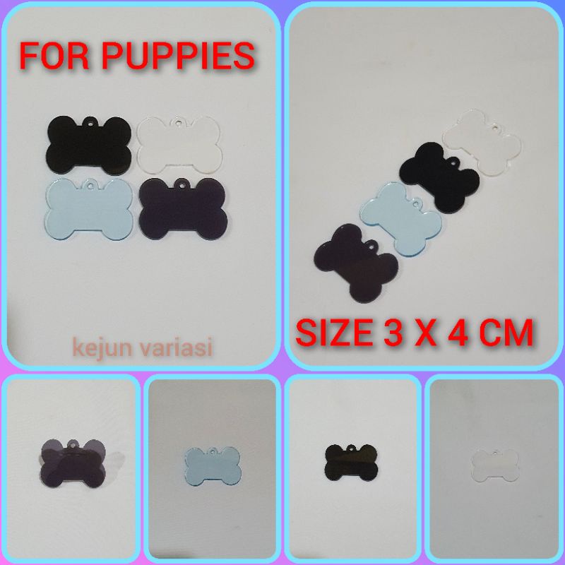 GANTUNGAN KUNCI PUPPIES TULANG 3X4 CM