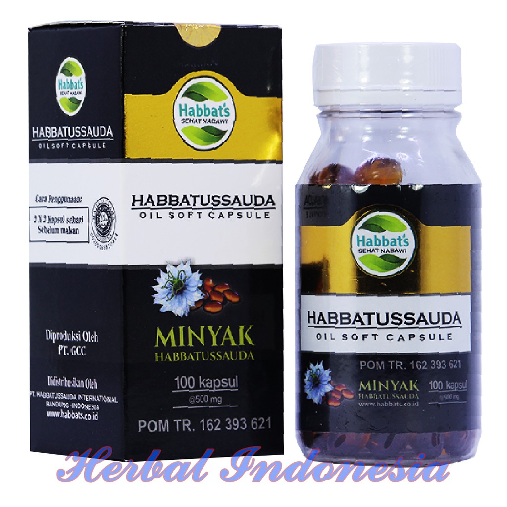 Habbatussauda Sehat Nabawi Oil Soft Capsule |Minyak Jintan 100 Kapsul
