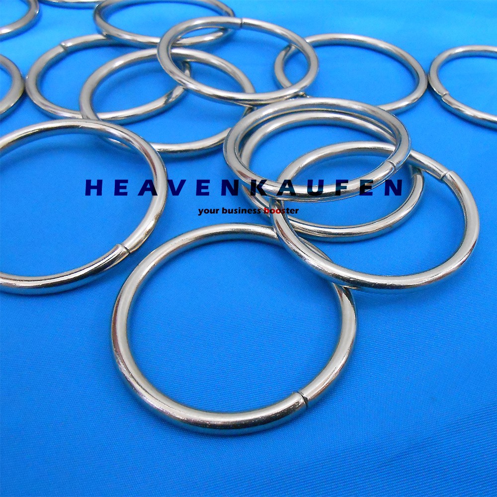 Ring Bulat / Ring O Diameter Lubang 5 cm Tebal 5 mm Warna Nikel Silver