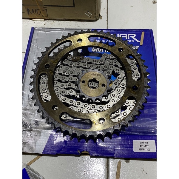 GIR SET GEAR PAKET HONDA CRF 150 L GIR DEPAN BELAKANG CRF 150L