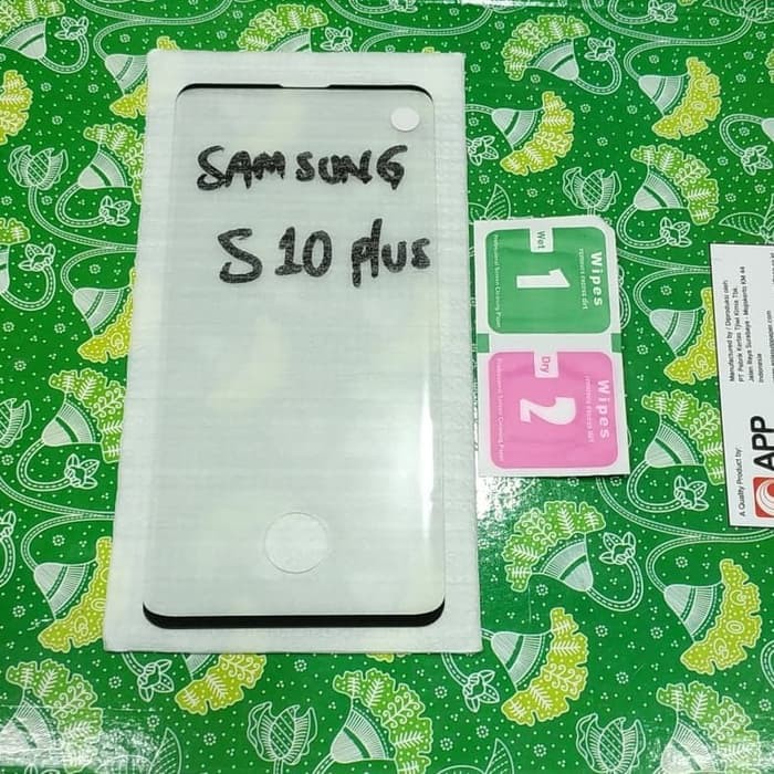 Tempered glass full samsung s10plus s10+ kaca glass full melengkung