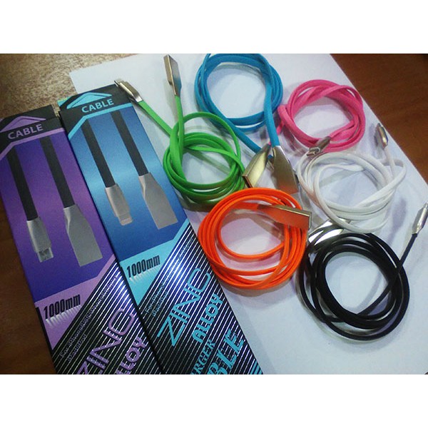 Kabel data Charger USB Bahan Metal Zinc Iphone 5 dan 6