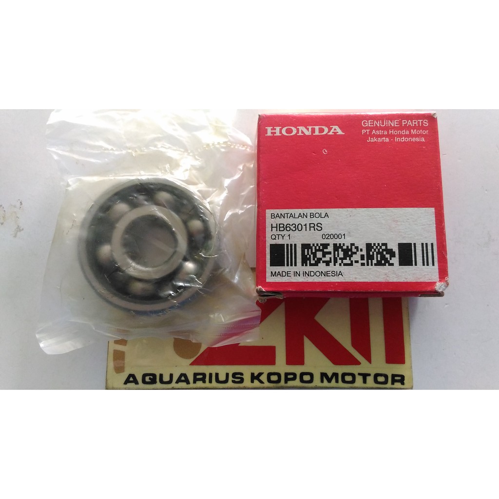 Bearing 6301 RS AHM Laher 6301 RS Bantalan Bola Original Honda AHM