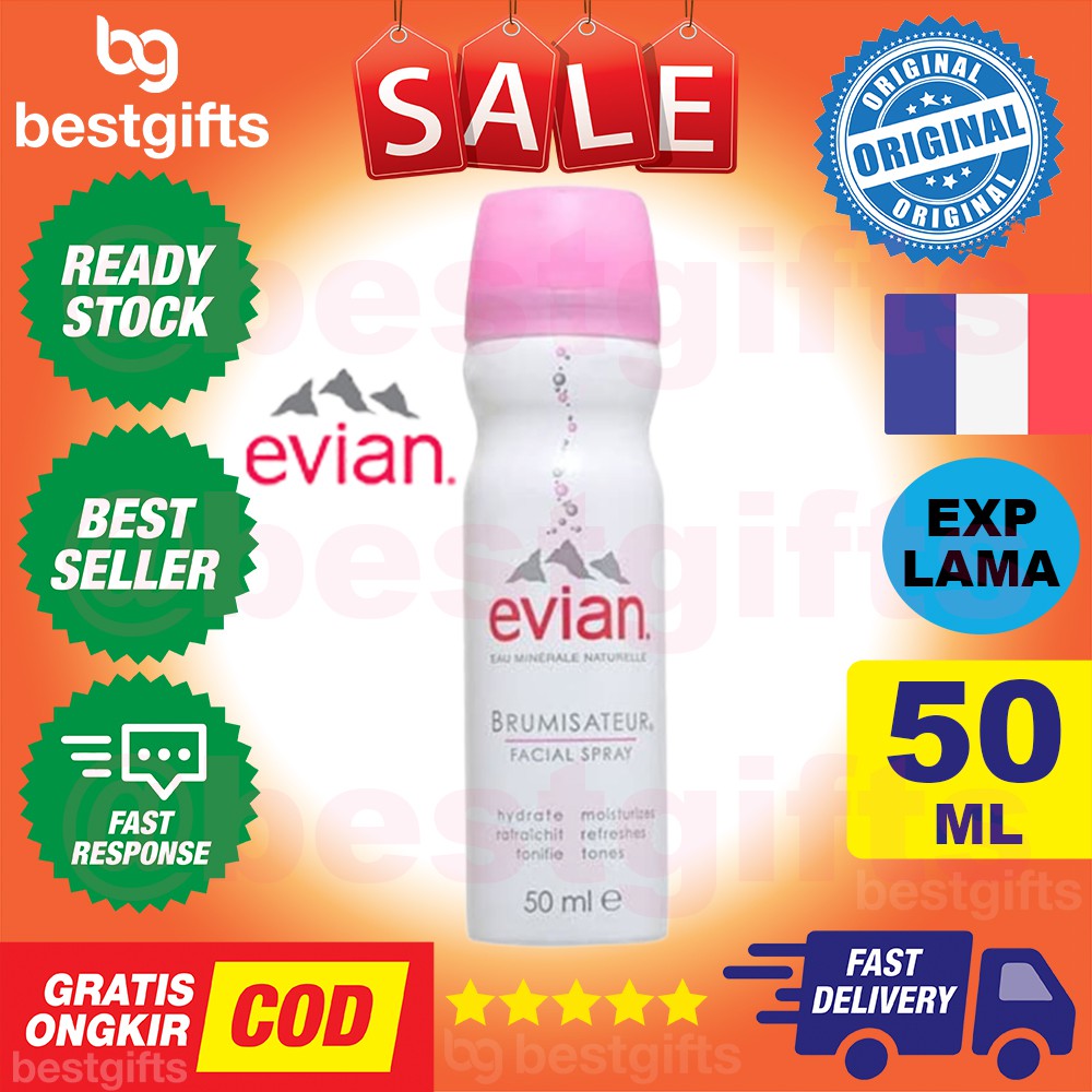 EVIAN FACIAL SPRAY EVIAN NATURAL SPRING MINERAL WATER BRUMISATEUR PELEMBAB KULIT WAJAH 50ML 50 ML