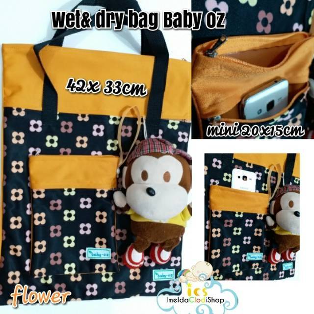 Wet &amp; dry bag baby oz tas basah dan kering / tas clodi menspad