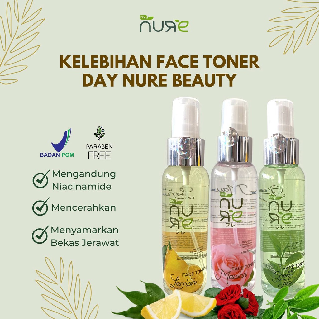 DAY NURE - HYDRATING FACE TONER 5 IN 1 | Lemon | Green Tea | Rose