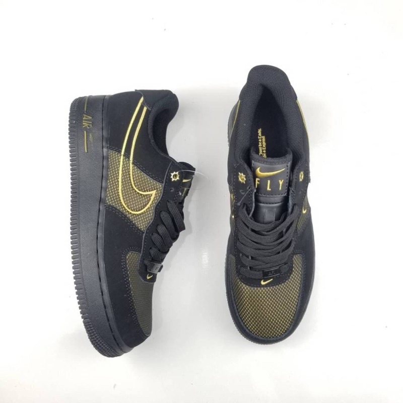 NIKE AIR FORCE ONE FLY LEGENDARI BLACK GOlD