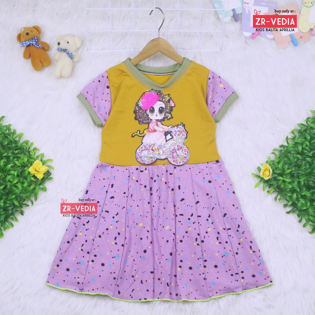 (BISA COD) Dress LED DOLL uk 1-6 Tahun / IMPORT Baju Anak Perempuan Gaun Pesta Premium Dres Cewek