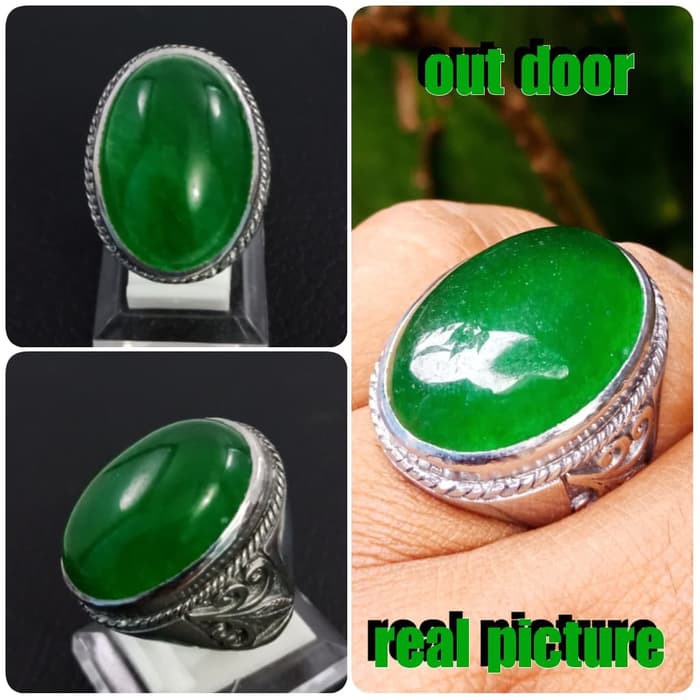 Cincin Batu Aventurine Jumbo Taiwan Kristal