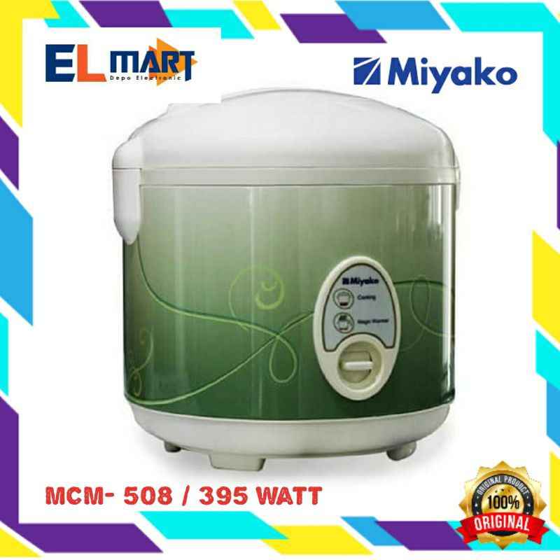 Miyako Magic Com Ricecooker 3 in 1 1,8 Liter MCM 508 - MCM508 1.8L Garansi Resmi