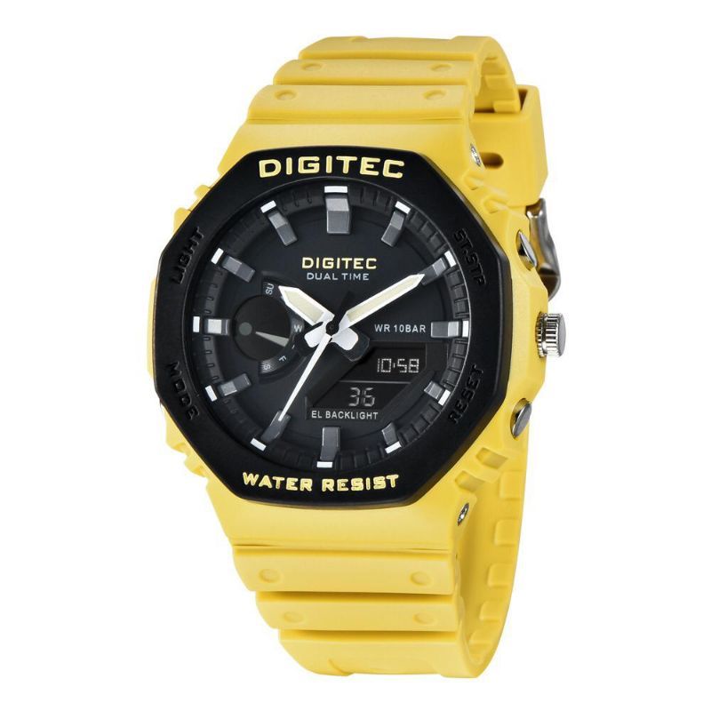 Jam Tangan Pria Digitec DA 2119 / Digitec 2119 / DA 2119 Double Time Digital Analog Water Proff Rubber