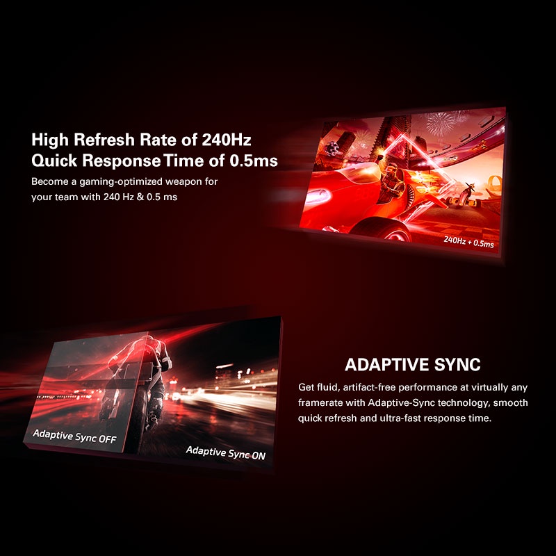 AOC 24G2Z AdaptiveSync Gaming Monitor (23.8&quot;/0.5ms/240Hz/FHD/IPS)