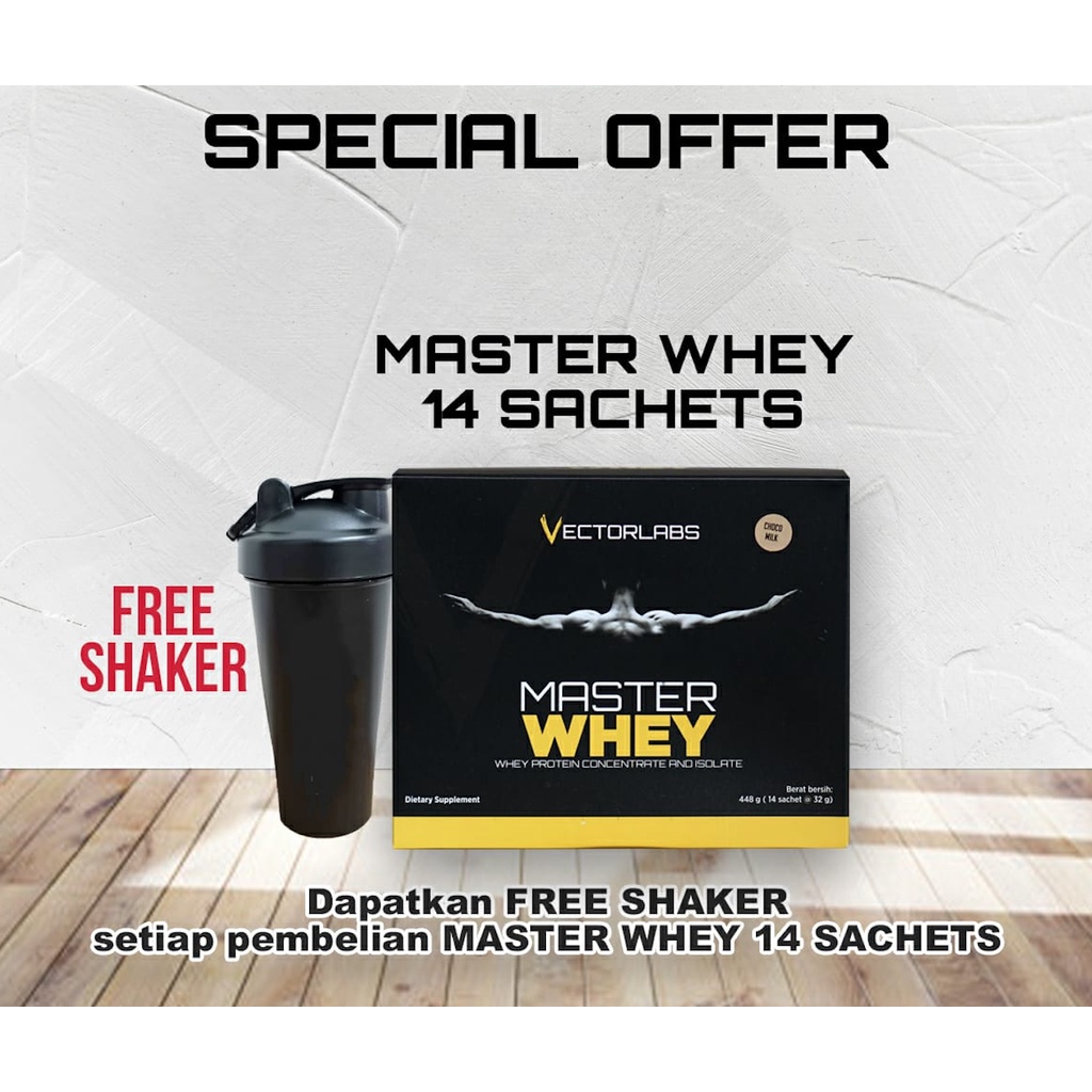 Jual MASTER WHEY VECTORLABS 14 SACHET S SUSU FITNESS WHEY PROTEIN