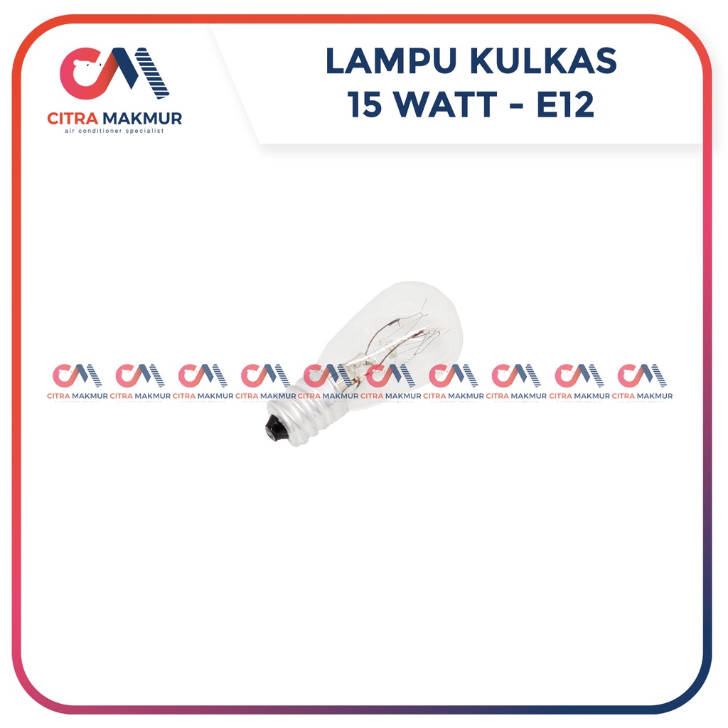 Lampu Bohlam Kulkas E12 dalam Lemari Es Freezer fitting 15 Watt 15watt Kuning E 12 220 Volt 5 cm