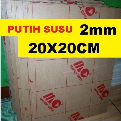 

Acrylic - Akrilik Putih Susu - Marga Cipta tebal 2mm ukuran 20x20cm