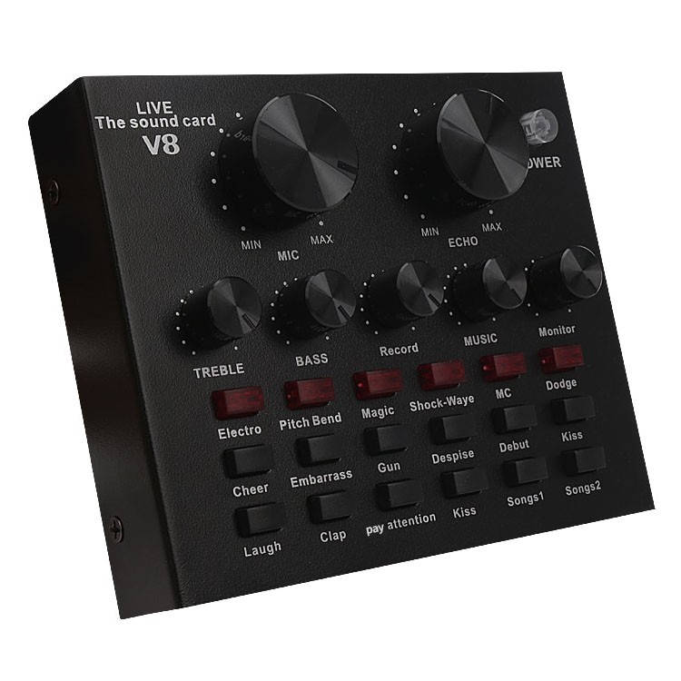 Mixer v8 Audio External Soundcard Live Broadcast