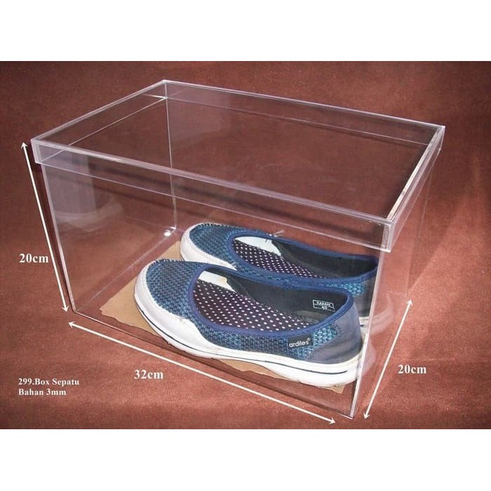Acrylic tempat kotak sepatu