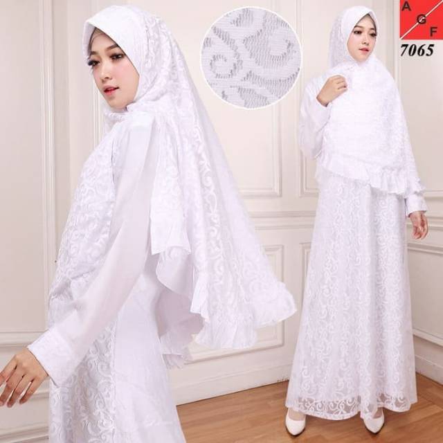 Baju Gamis Putih gamis umroh Baju manasik baju Haji Baju syari putih gamis busui gamis jumbo