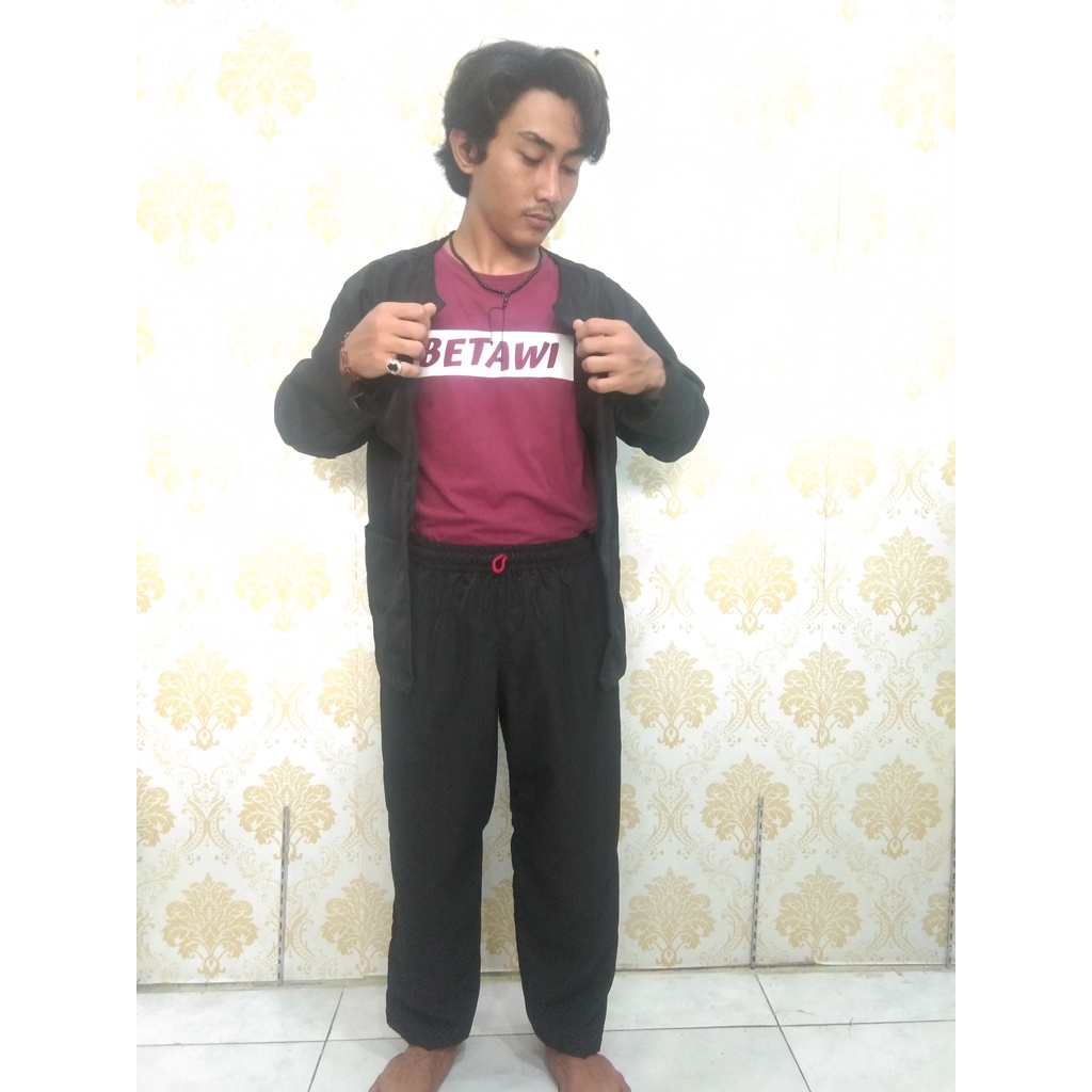 Baju Pangsi Dewasa Setelan Baju Silat Khas Adat Betawi Setelan Palang Pintu Betawi