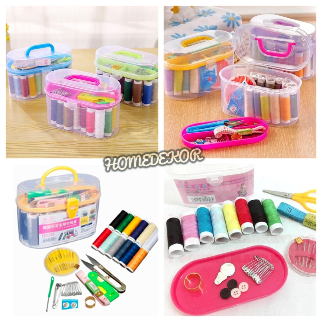 Set Alat Jahit  Sewing Box Set Alat Jahit  Peralatan 