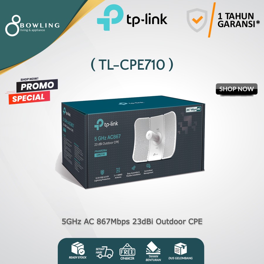 TP-LINK CPE710 5GHz AC 867Mbps 23dBi Outdoor CPE TPLINK CPE 710