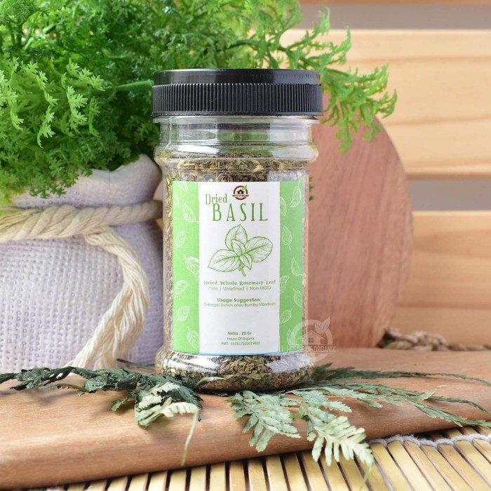 

vd2011c House Of Organix Dried Basil ( Basil Kering ) 20 Gr Fsfs201