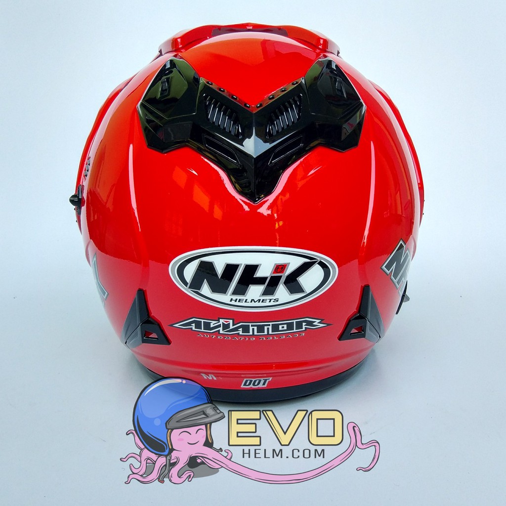 NHK AVIATOR_SOLID FIRE RED (DOUBEL VISOR)