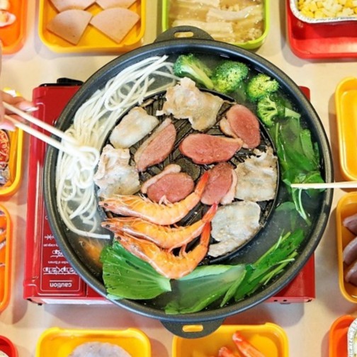 MOOKATA Panci Grill Pan bulgogi 2 in 1 Rebusan Kuah Pemanggang