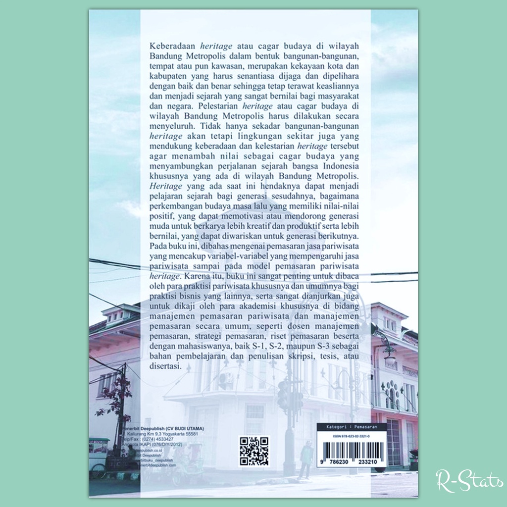 Buku Pemasaran Jasa Pariwisata (Dilengkapi dengan Model Peneltian Pariwisata Gedung Heritage di Bandung Raya) - Dewi Pertiwi-2